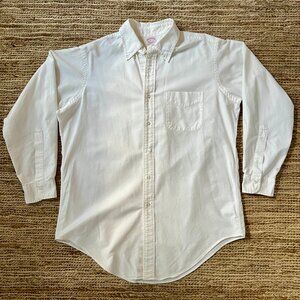 Vintage Brooks Brothers White Supima Cotton Oversized Button Down Shirt